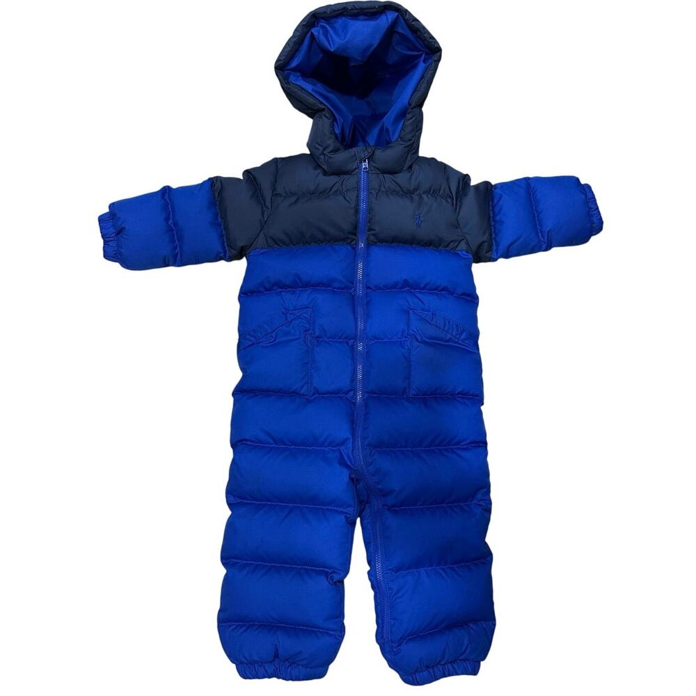 Ralph Lauren‎ Blue Navy Hooded Puffer Snowsuit